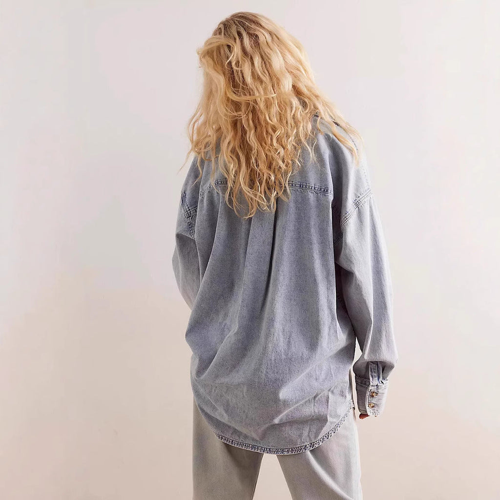 Damen Oversized Denim Hemd