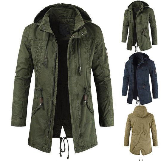 Herren Funktionsjacke mit praktischem Reißverschluss und verstellbarer Kapuze