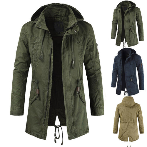 Herren Funktionsjacke mit praktischem Reißverschluss und verstellbarer Kapuze