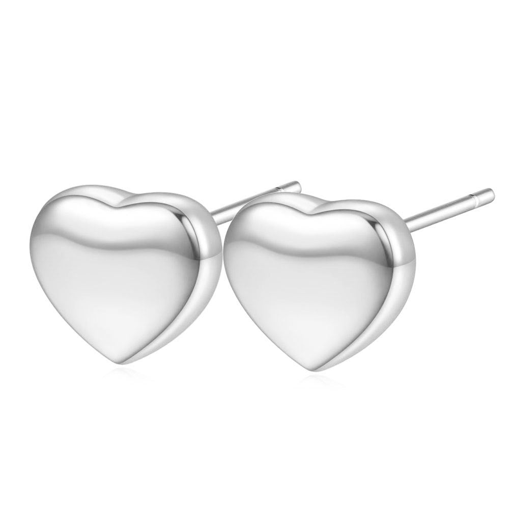 Damen Ohrstecker in Herzform aus hochwertigem Edelstahl Shop Nory