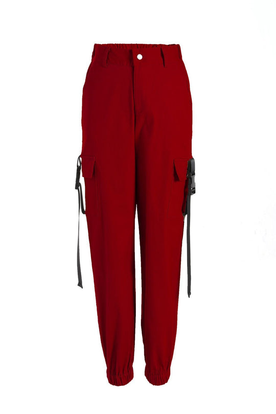 Damen Cargo-Hose mit elastischem Bund und praktischen Seitentaschen