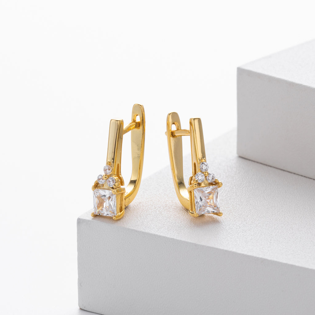 Damen Ohrhänger mit luxuriösen Zirkon-Verzierung aus hochwertigem 925 Sterling Silber Shop Nory