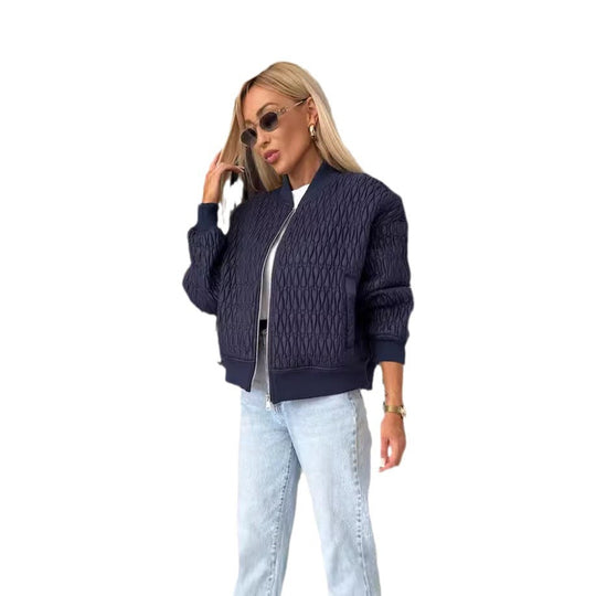 Damen elegante Steppjacke mit voluminösen Ärmeln