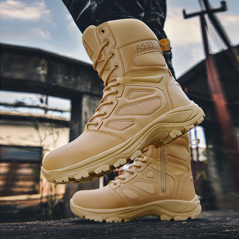 Damen Hochwertige Tactical-Stiefel mit rutschfester Profilsohle und atmungsaktiver Mesh-Verstärkung Shopnory