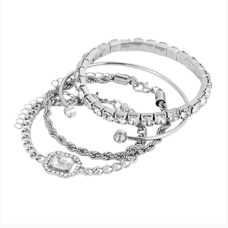 Damen Armband-Set mit funkelnden Kristallen und elegantem Design Shop Nory