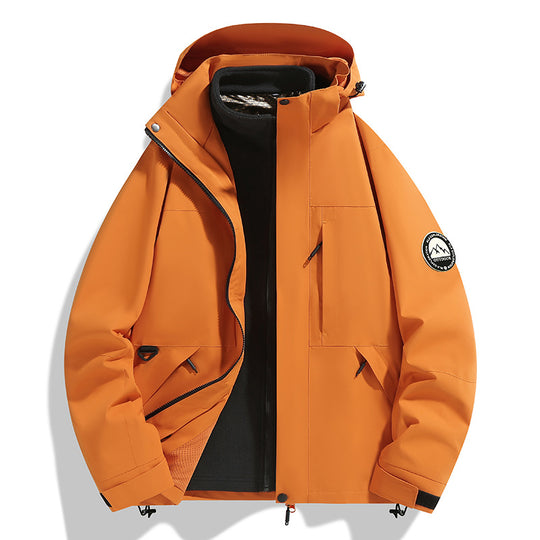 Damen zweilagige Softshell-Outdoorjacke mit herausnehmbarer Fleece-Innenjacke und Kapuze Shop Nory