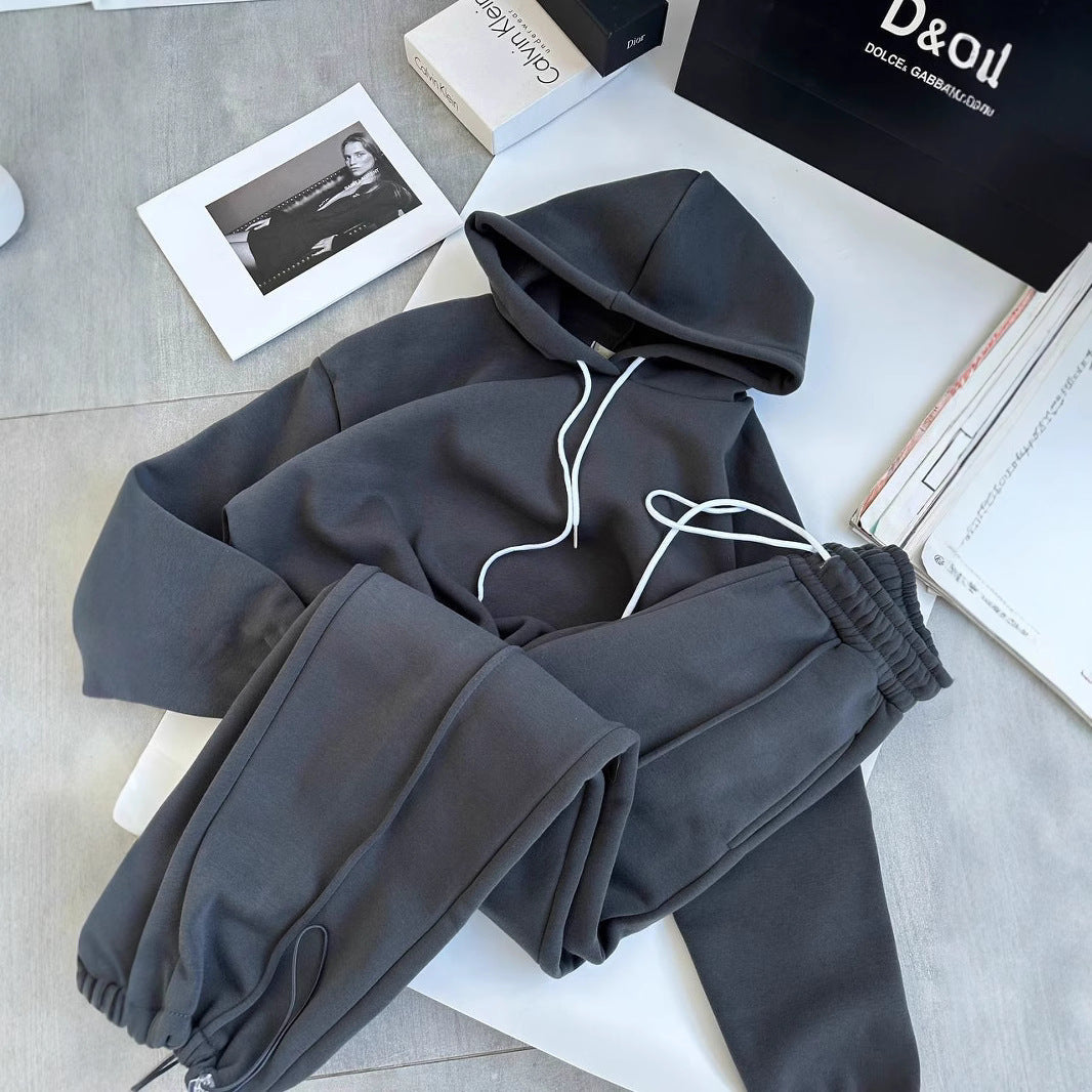 Damen Oversize-Hoodie und Jogginghose Set mit weichem Innenfutter, verstellbarer Kordel und hochgezogenem Bund Shop Nory