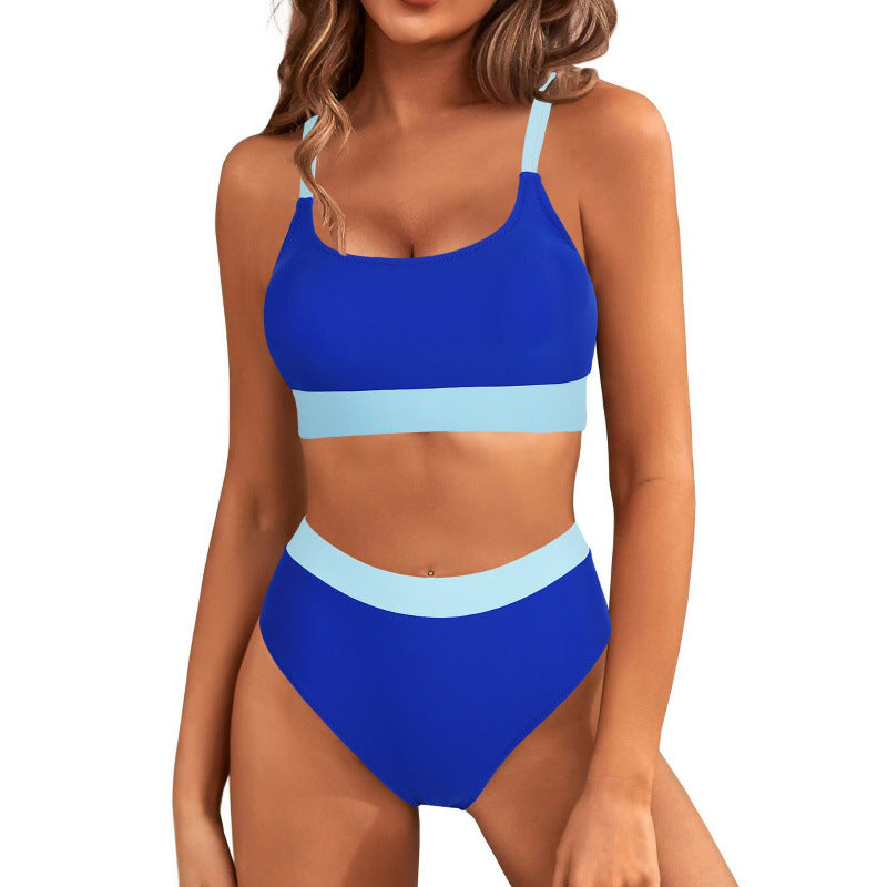 Damen Bikini-Set mit hohem Bund und sportlichem Schnitt