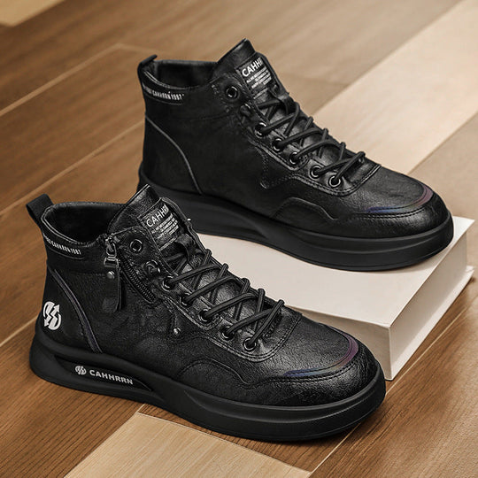 Herren Hohe Sneakers mit strapazierfähigem Obermaterial und seitlichem Reißverschluss