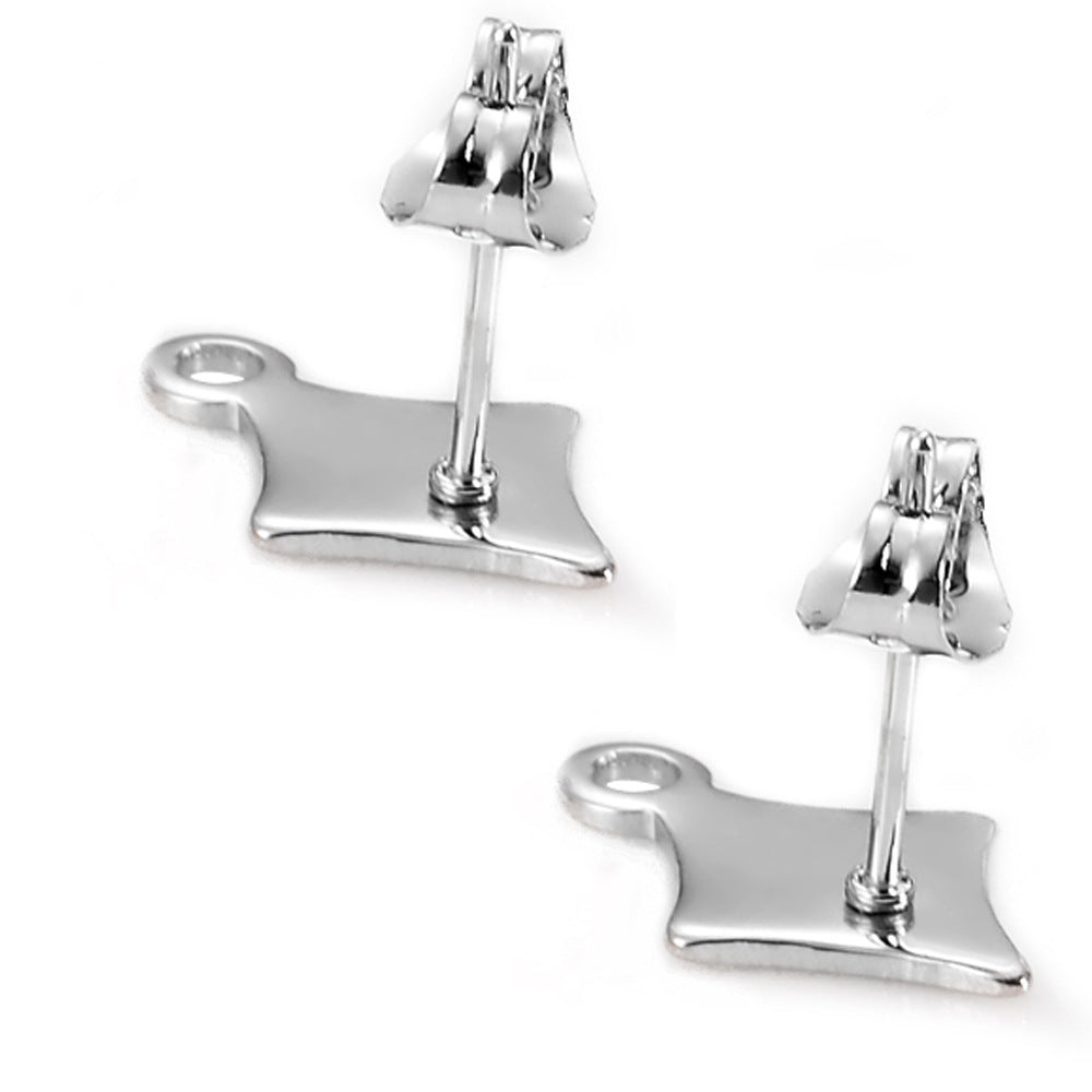 Damen Ohrstecker mit modernem quadratischem Design Shop Nory