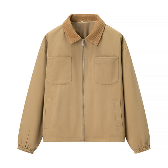 Damen Kurzjacke im Workwear-Stil mit Kordkragen, Reißverschluss und aufgesetzten Brusttaschen Shop Nory