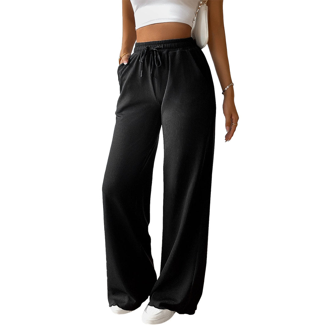 Damen Weite Sporthose mit elastischem Bund und seitlichen Taschen