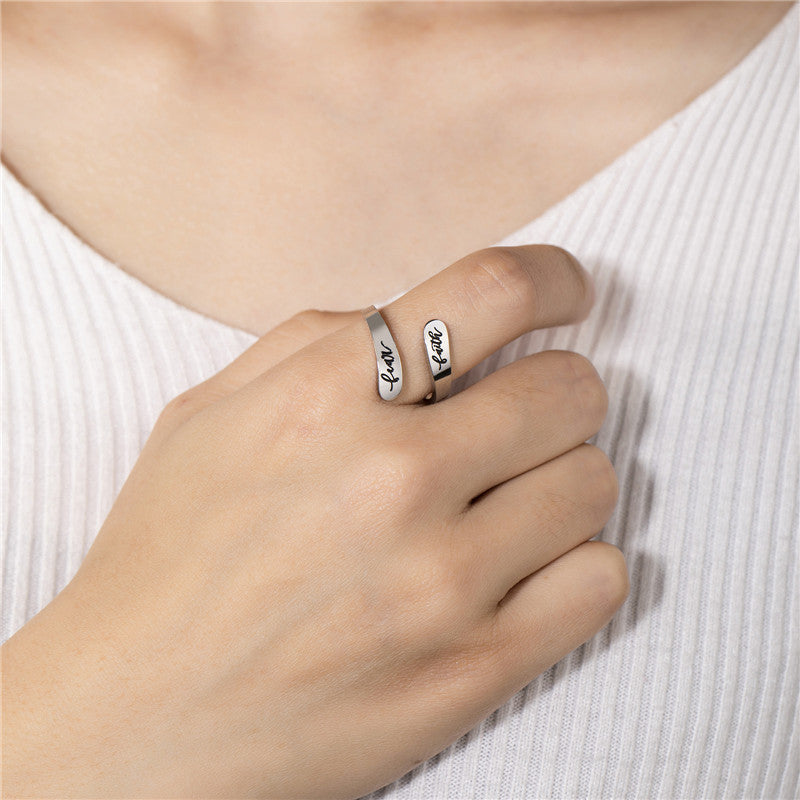 Damen Schriftzug Ring Shop Nory