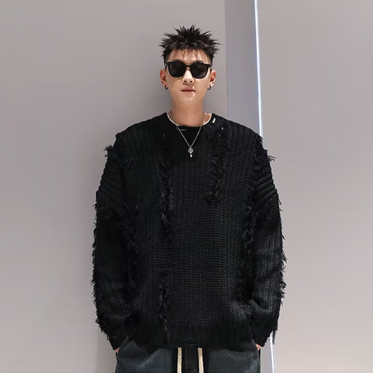 Herren Lässiger Grobstrickpullover mit used Look Shop Nory