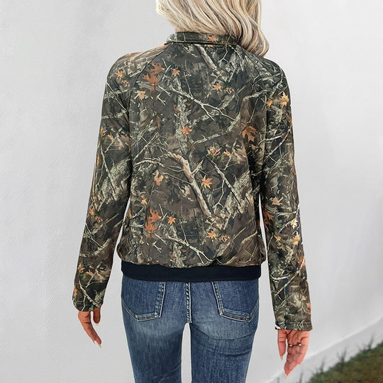 Damen Sportliche Fleecejacke im Camouflage-Design Shop Nory
