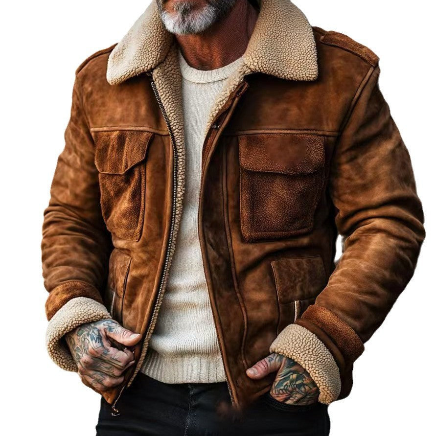 Herren Luxus Lammfell jacke