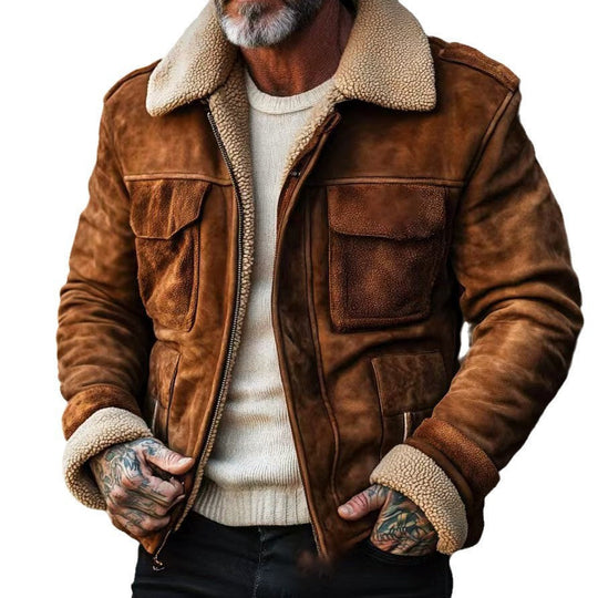 Herren Luxus Lammfell jacke