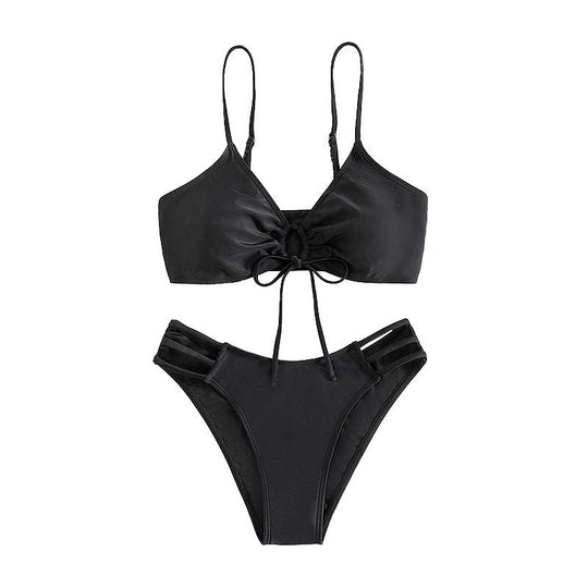 Damen Triangel-Bikini mit raffiniertem Schnür-Detail Shopnory