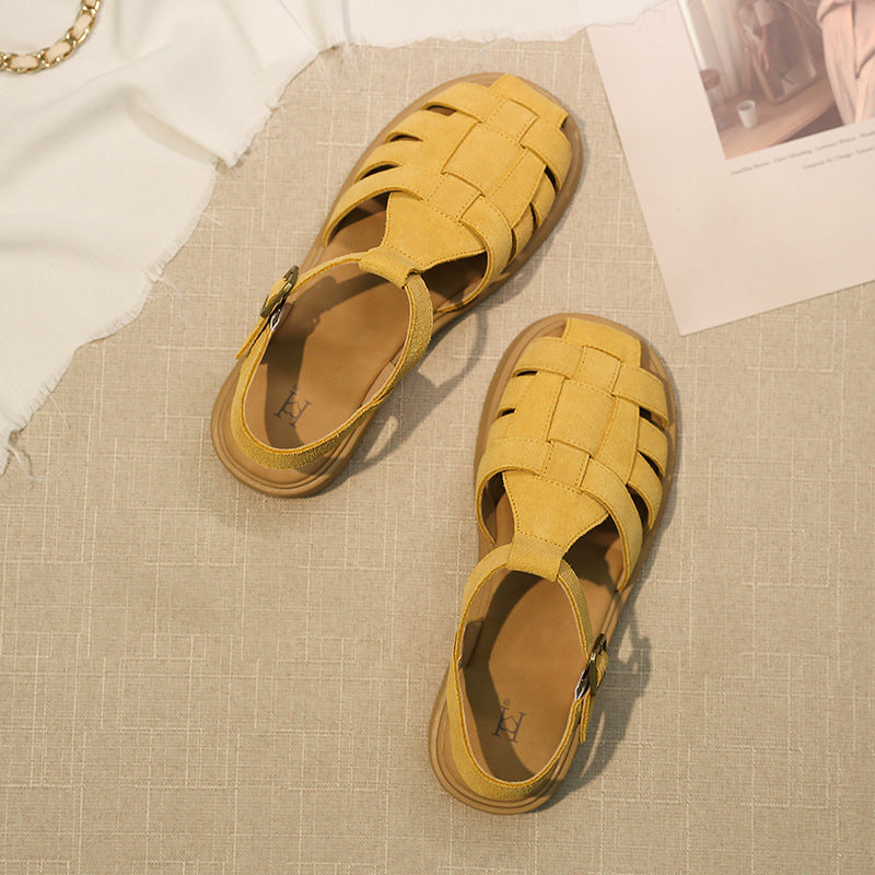 Damen Komfortable und modische Riemchensandalen mit geflochtenem Design