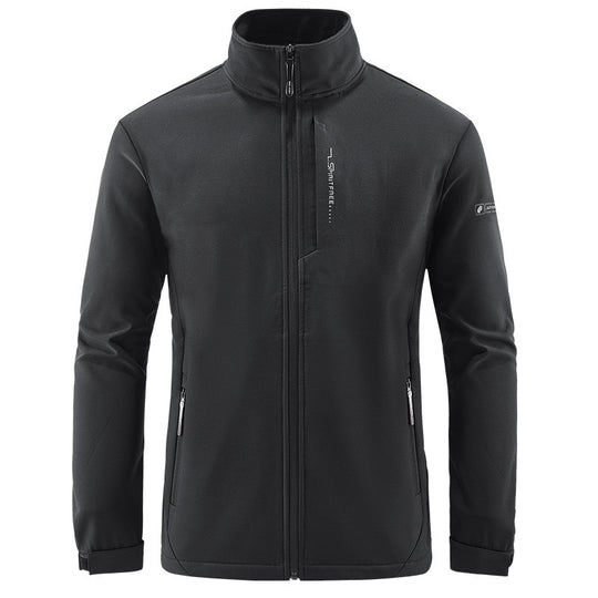 Herren Technische Softshelljacke mit winddichtem Shell, hohem Kragen und Reißverschlusstaschen Shop Nory