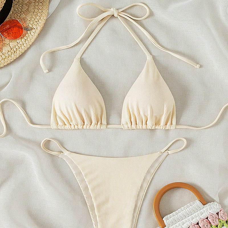 Damen Triangel-Bikini mit feinen Rüschendetails