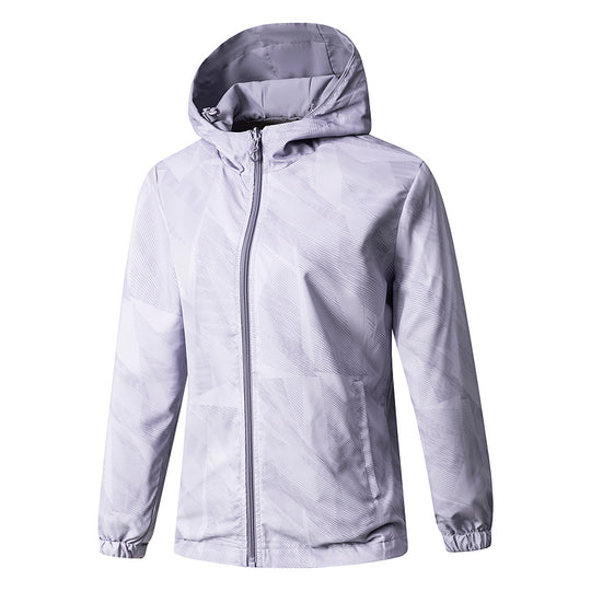 Damen Leichte technische Kapuzenjacke wasserabweisend mit Vollzip und elastischen Bündchen Shop Nory