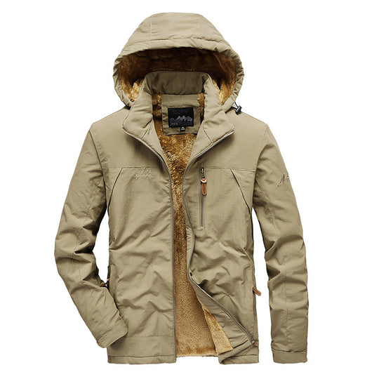 Herren Gefütterte Kapuzenjacke mit Teddyfleece-Innenfutter und winddichter Shell Shop Nory