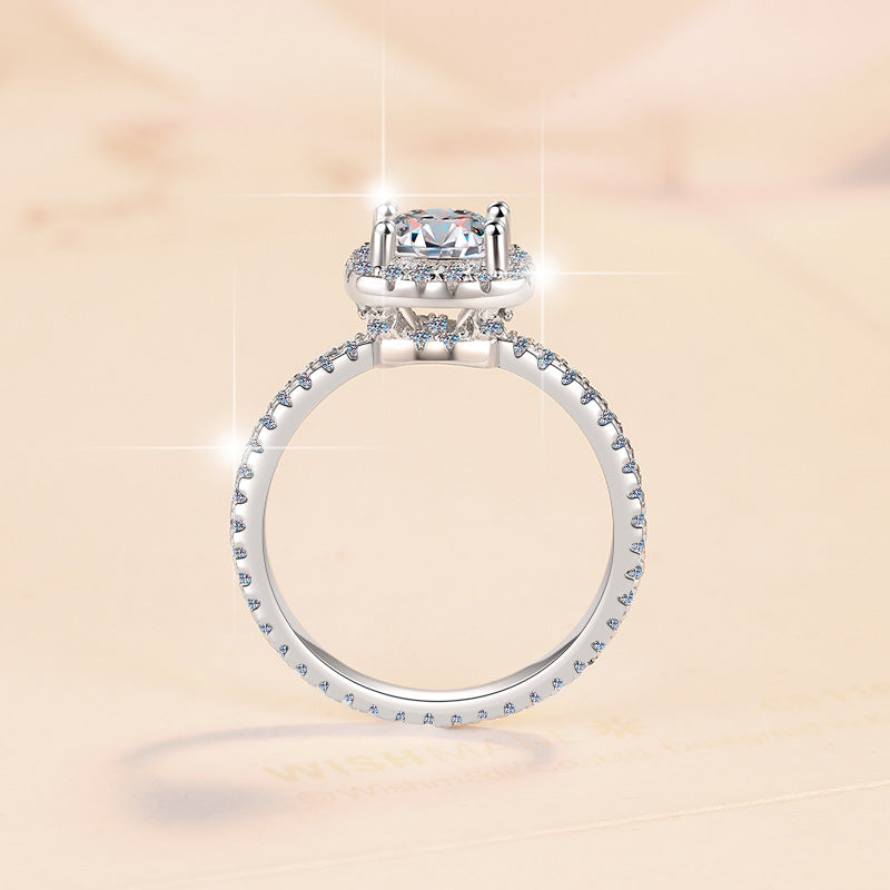 Damen Verlobungsring mit strahlendem Kristall und filigranem Zirkonia-Besatz Shop Nory