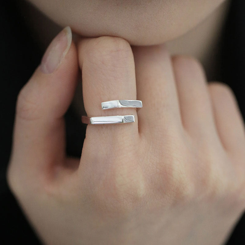 Damen minimalistischer Ring mit geschichtetem Design Shop Nory