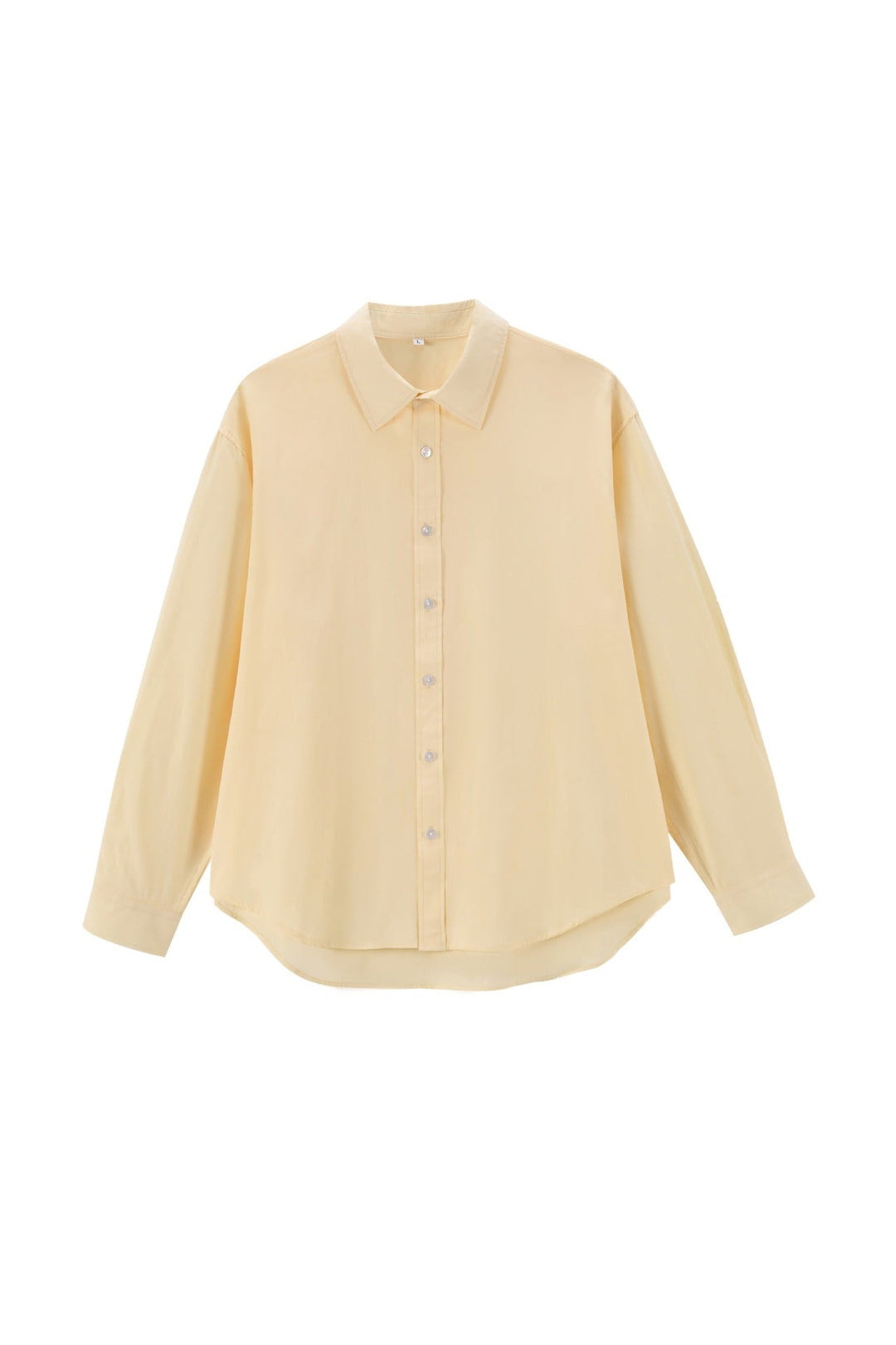 Damen Oversize Baumwollbluse mit Kentkragen und abgerundetem Saum Shop Nory