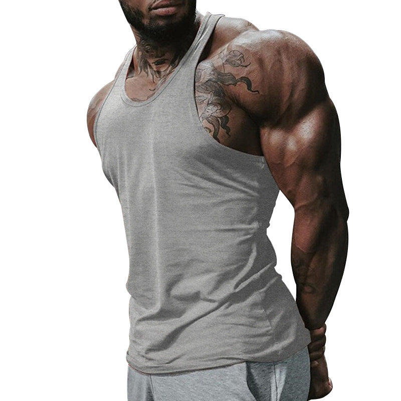 Herren atmungsaktives Fitness Tanktop mit Racerback-Design und körperbetontem Schnitt