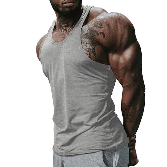Herren atmungsaktives Fitness Tanktop mit Racerback-Design und körperbetontem Schnitt