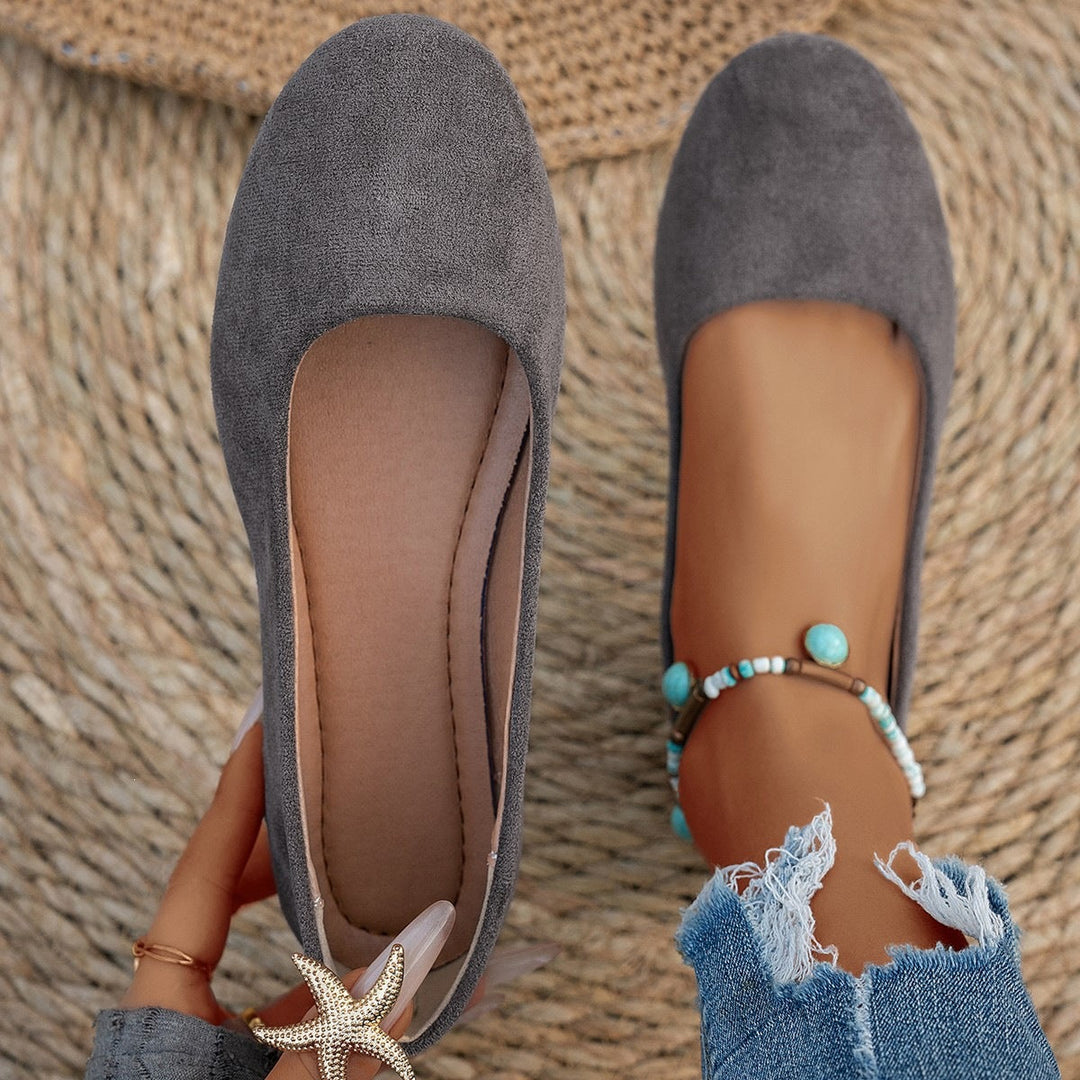 Damen Ballerinas aus weichem Wildleder