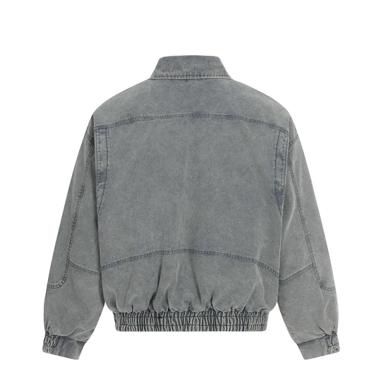 Herren Kurz geschnittener Canvas-Denim Field‑Blouson mit Knebelverschlüssen und hohem Stehkragen Shop Nory