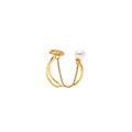 Damen Offener Ring mit elegantem Perlenanhänger Shop Nory