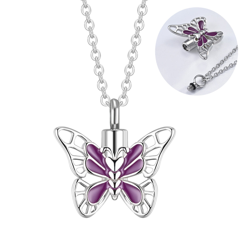 Damen Halskette mit filigranem Schmetterlingsanhänger und hochwertigem Verschluss Shop Nory