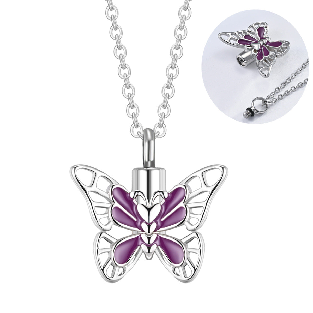 Damen Halskette mit filigranem Schmetterlingsanhänger und hochwertigem Verschluss Shop Nory