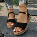 Damen Wedge-Sandalen mit verstellbaren Riemen und bequemer Sohle