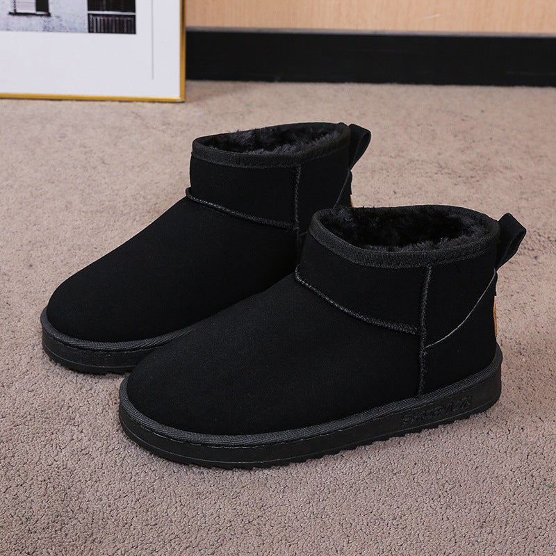 Damen Gefütterte Kurzstiefel in Wildlederoptik mit Kunstfellfutter und rutschfester Profilsohle Shop Nory