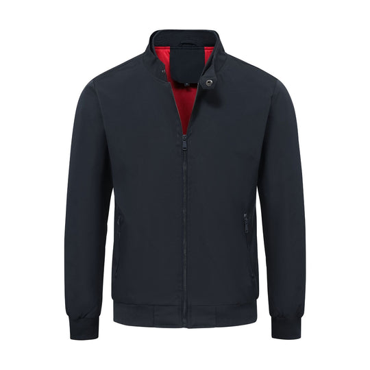Herren Leichter Nylon-Bomber mit Rippbündchen Stehkragen und atmungsaktivem Meshfutter Shop Nory