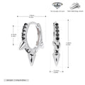 Damen Ohrringe mit spitzem Design und funkelnden Zirkonen Shop Nory