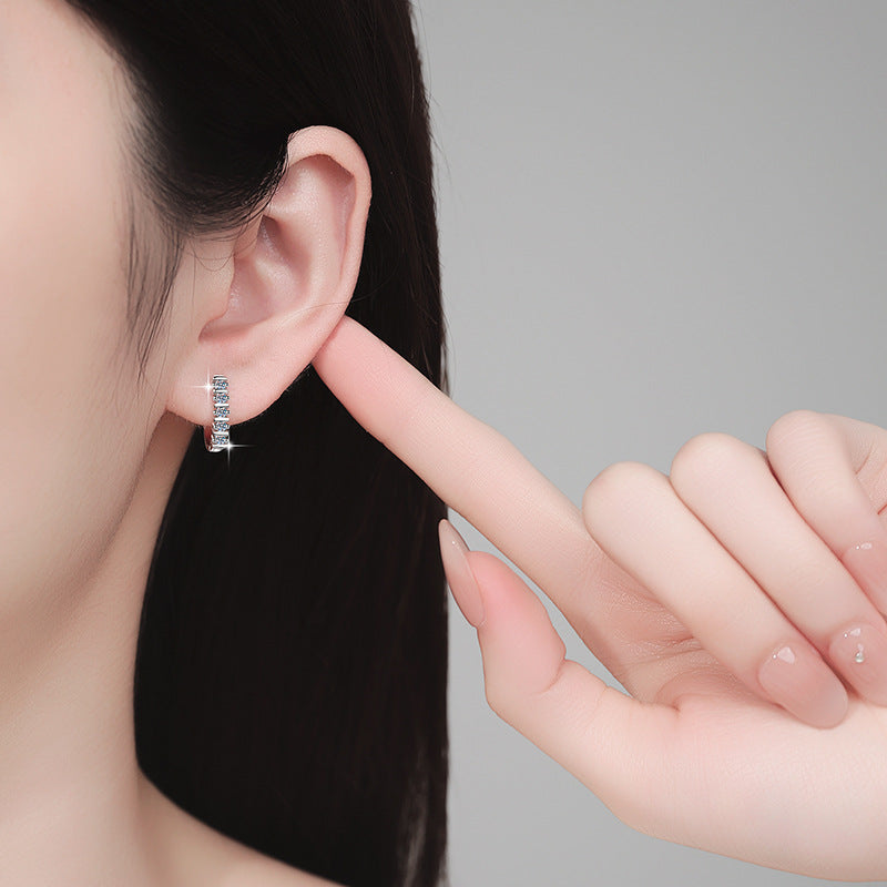 Damen Ohrringe mit funkelnden Kristallen Shop Nory