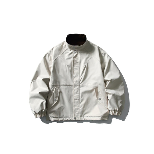 Unisex Leichte wind- und wasserabweisende Oversize‑Boxy‑Jacke mit Stehkragen und elastischem Saum Shop Nory