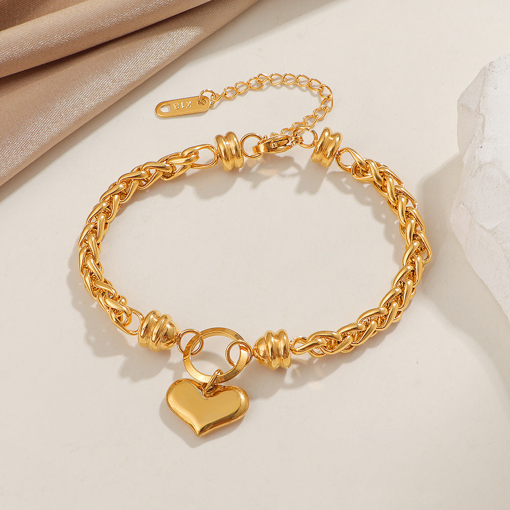 Frauen Romantisches Herz Charm Verstellbares Armband Shop Nory
