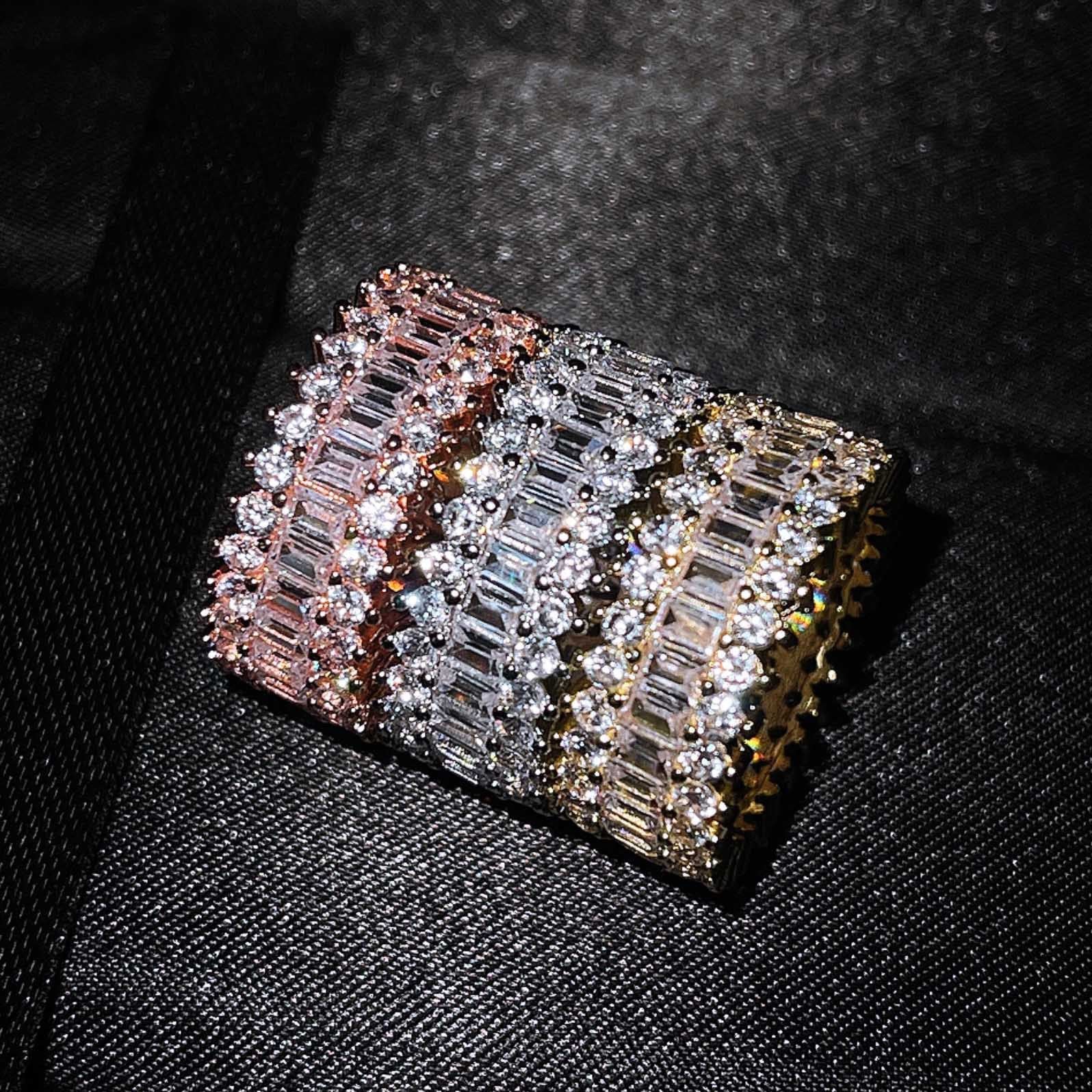 Damen Glänzender Ring mit Kristallen Shop Nory
