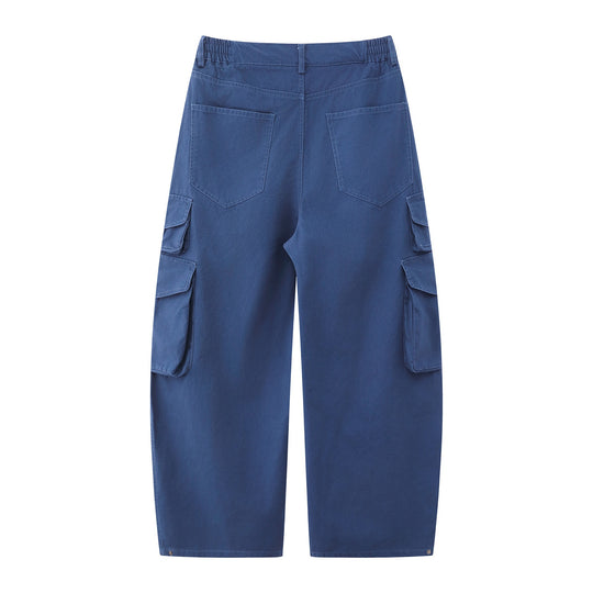 Damen Utility-Cargo-Culotte mit weitem Bein, elastischem Bund und Pattentaschen Shop Nory