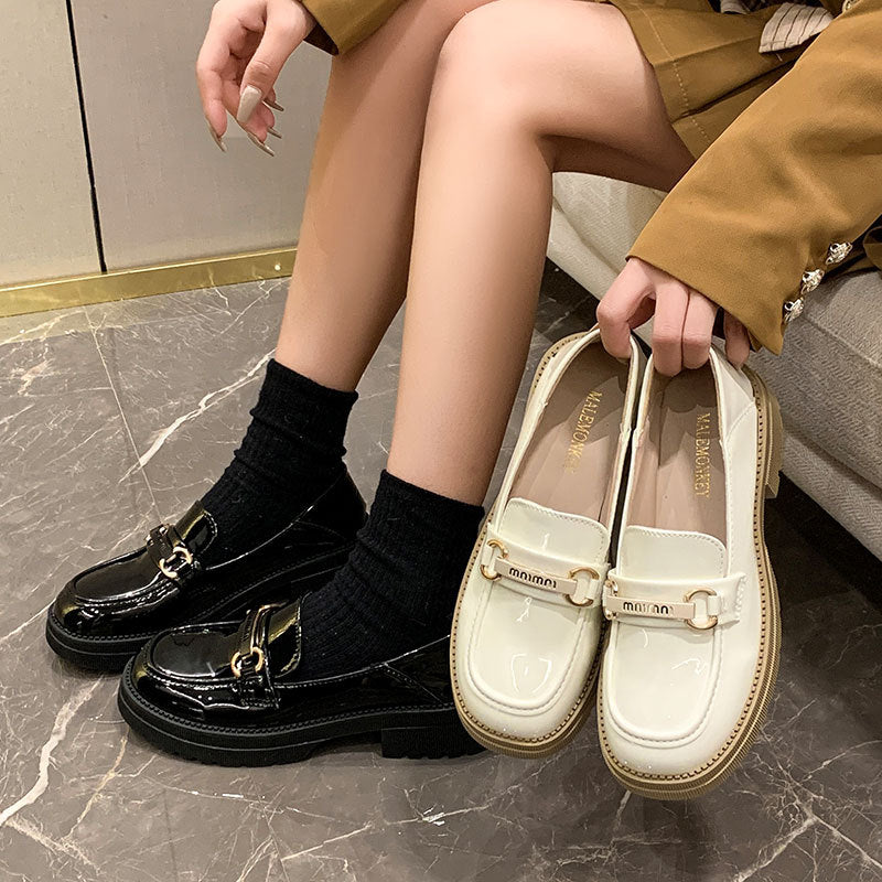 Damen Klassische Loafer mit modischer Schnallenverzierung