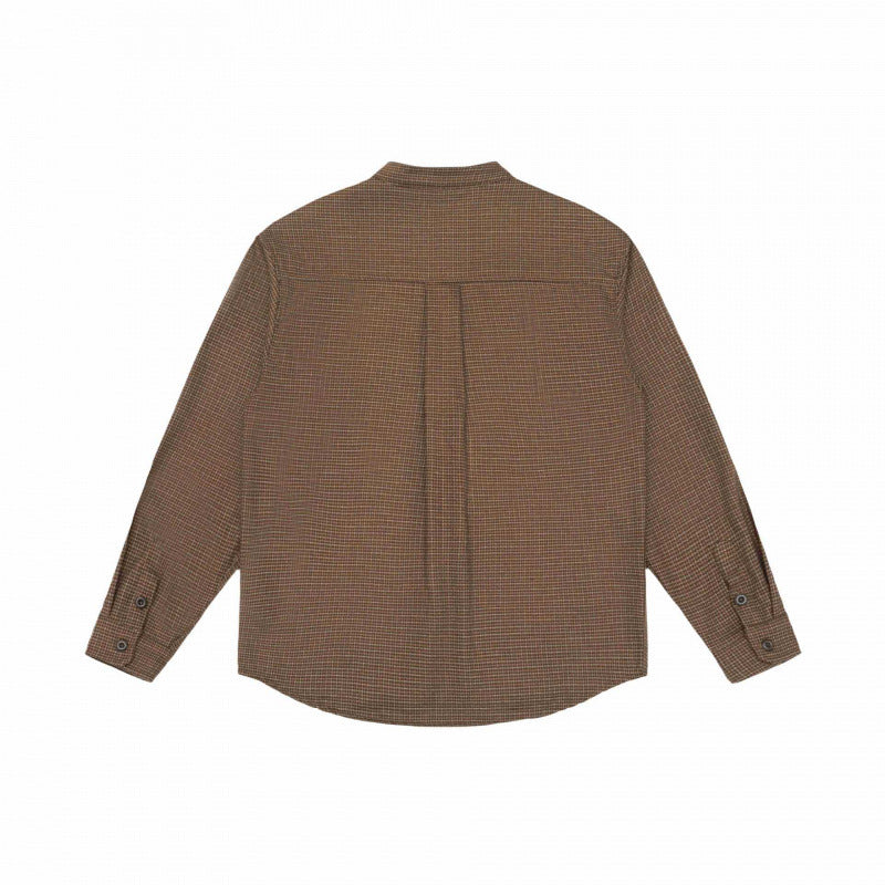Herren Overshirt‑Hemdjacke mit Stehkragen, Hahnentritt‑Muster und gerundetem Saum Shop Nory