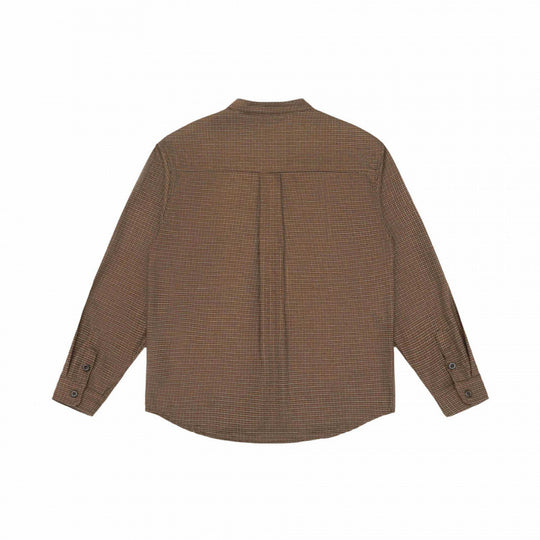 Herren Overshirt‑Hemdjacke mit Stehkragen, Hahnentritt‑Muster und gerundetem Saum Shop Nory