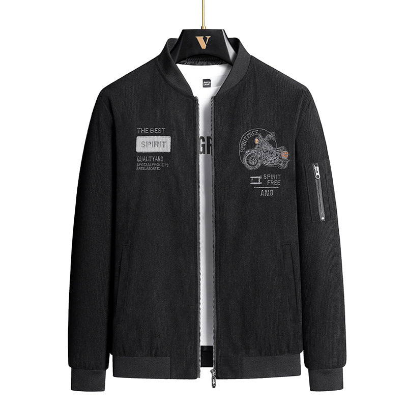 Herren Modische Bomberjacke mit stylischem Motorrad-Design Shop Nory